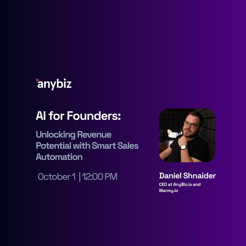 Cover Image for AI for Founders: Unlocking Revenue Potential with Smart Sales Automation