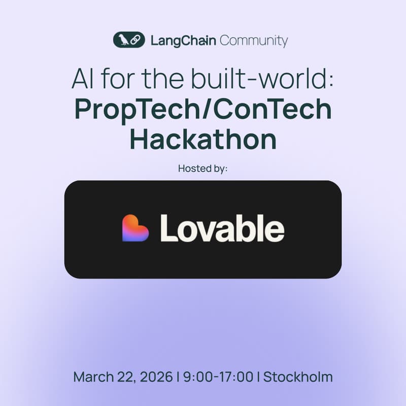 Cover Image for Lovable x LangChain: AI for the built-world, PropTech Hackathon