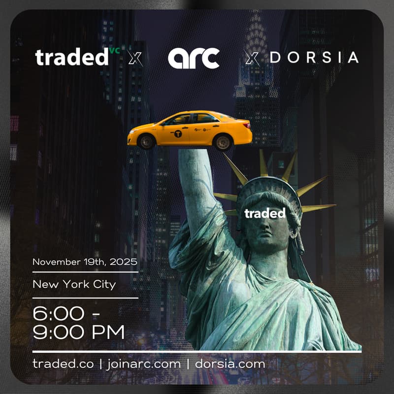 Cover Image for TradedVC × Arc × Dorsia Founder & Investor Dinner · NYC