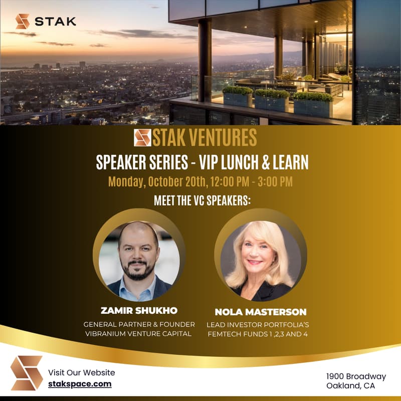 Cover Image for STAK Ventures Speaker Series — VIP Lunch & Learn