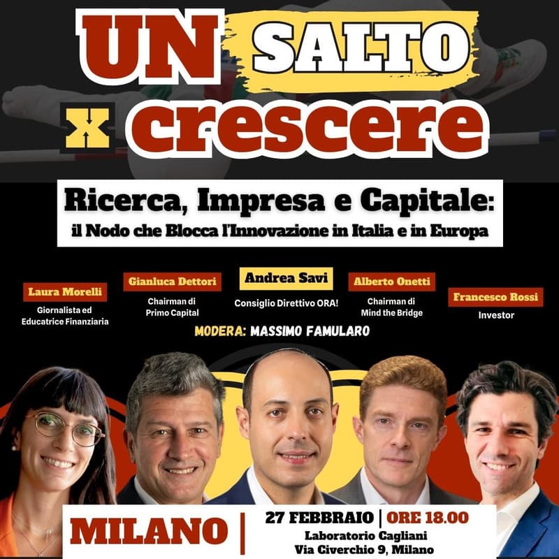Cover Image for ORA! Milano - Un salto per crescere: Ricerca, Impresa e Capitale