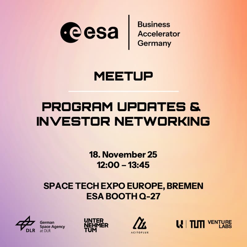 Cover Image for ESA Business Accelerator Germany | Program Updates & Investor Networking
