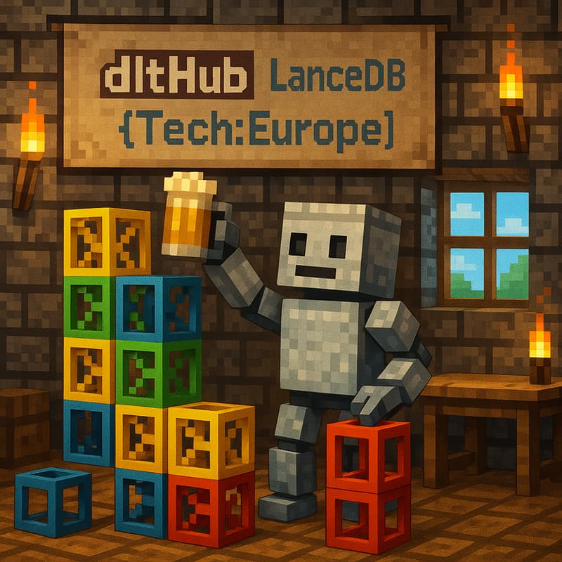 Cover Image for Pythonic Drinks with dltHub & LanceDB | PyData 2025