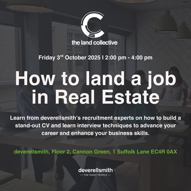 Cover Image for How to Land a Job in Real Estate Workshop with deverellsmith