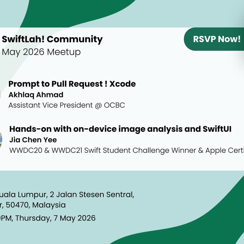 Cover Image for SwiftLah! Community May 2026 Meetup