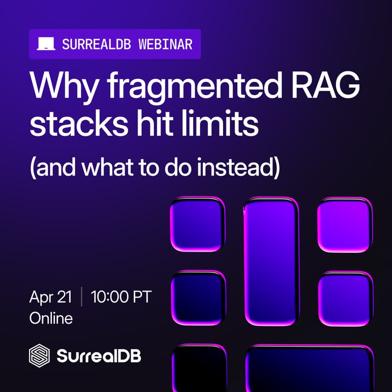 Cover Image for Webinar: Why fragmented RAG stacks hit limits (and what to do instead)