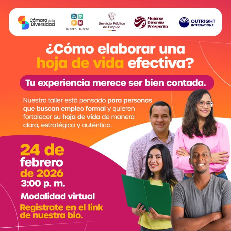 Cover Image for Inscripción taller Cómo elaborar una hoja de vida efectiva