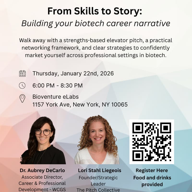 Cover Image for From Skills to Story: Building your biotech career narrative