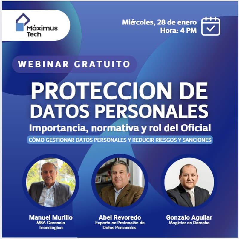 Cover Image for WEBINAR GRATUITO - Protección de Datos Personales