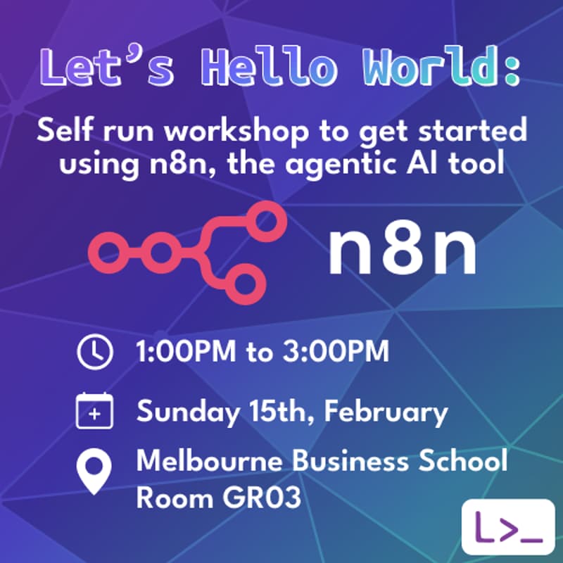 Cover Image for Let's Hello World: n8n (in-person and online)