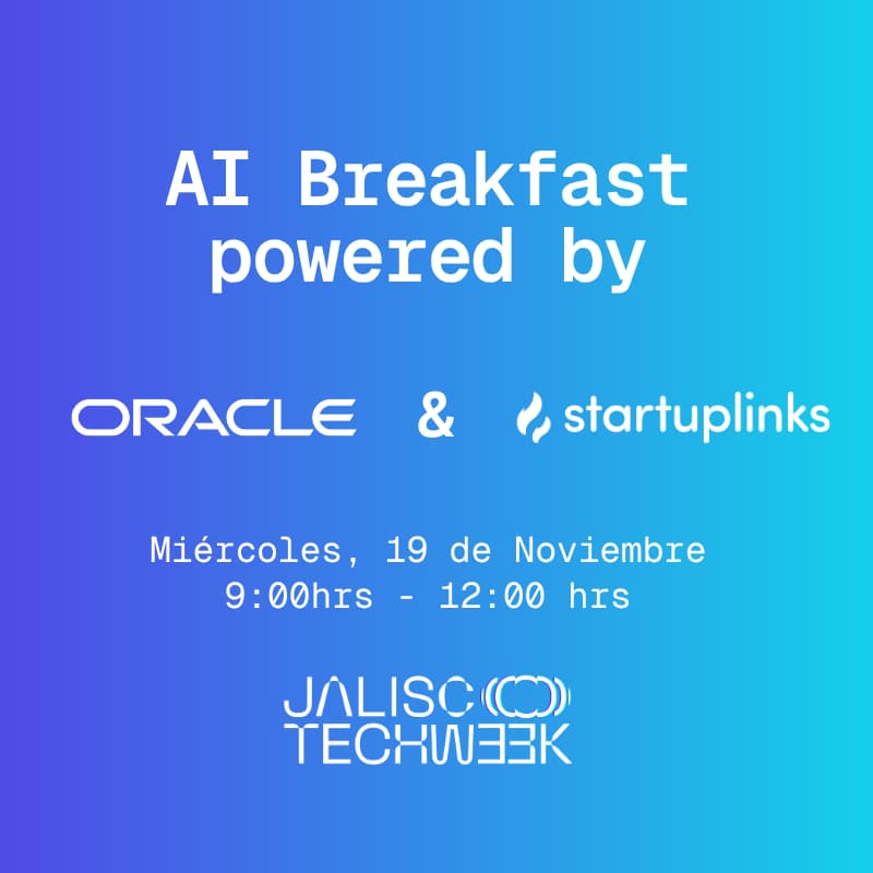 Cover Image for AI Breakfast powered by Startuplinks & Oracle