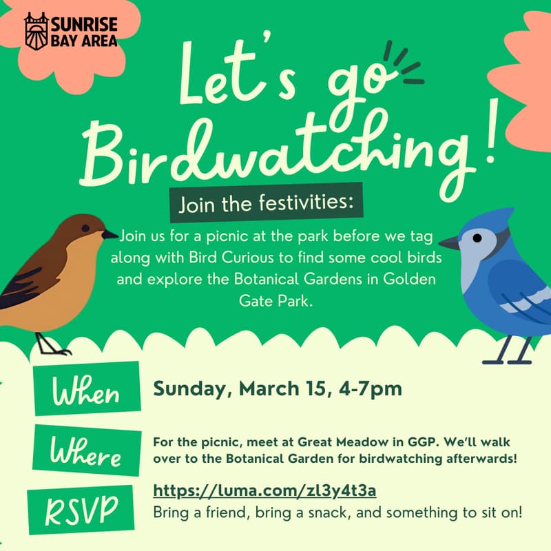 Cover Image for SF Botanical Garden Picnic + Birdwatching | Sunrise Mvmnt