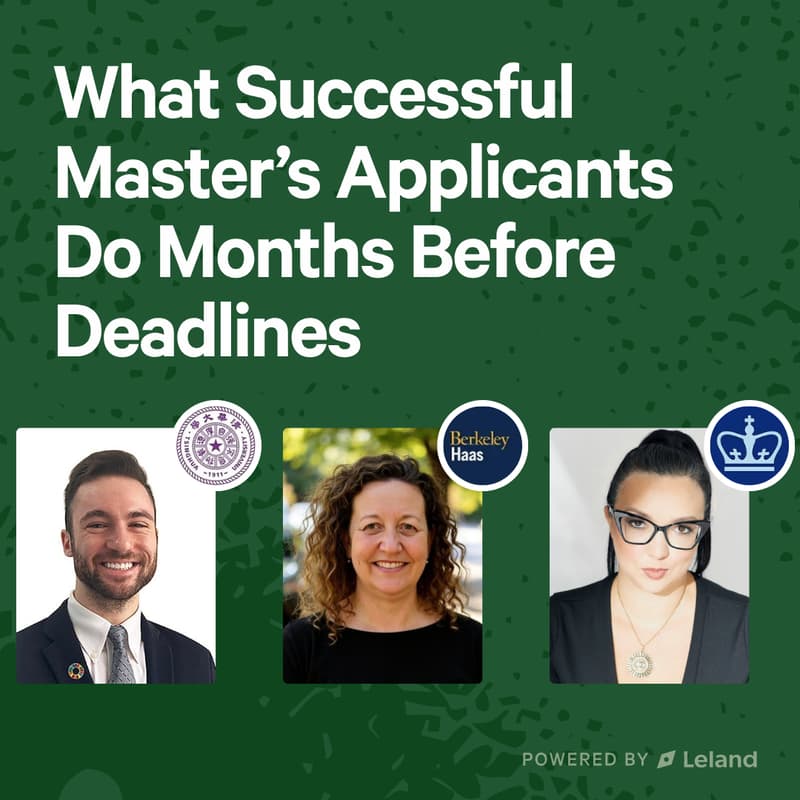 Cover Image for What Successful Master’s Applicants Do Months Before Deadlines