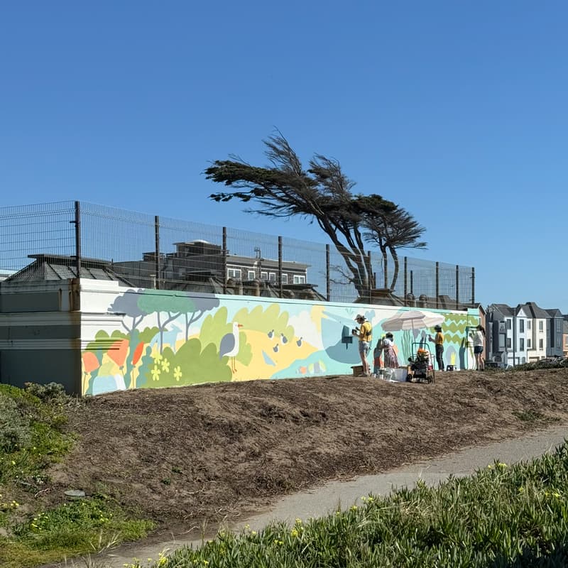 Cover Image for Volunteer: Help Orlie seal their mural at Taraval