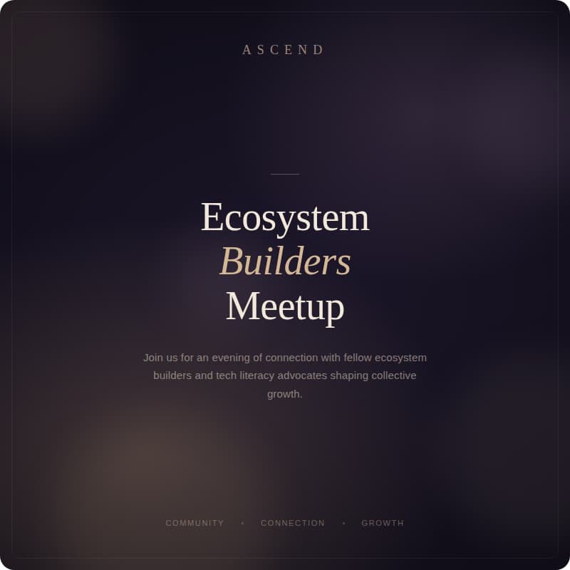 Cover Image for Ecosystem Builders Meetup