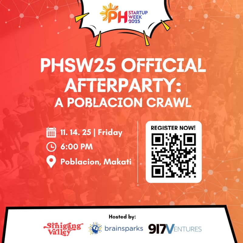 Cover Image for PHSW25 Official After Party: A PobCrawl Hosted by Sinigang Valley, Brainsparks and 917 Ventures