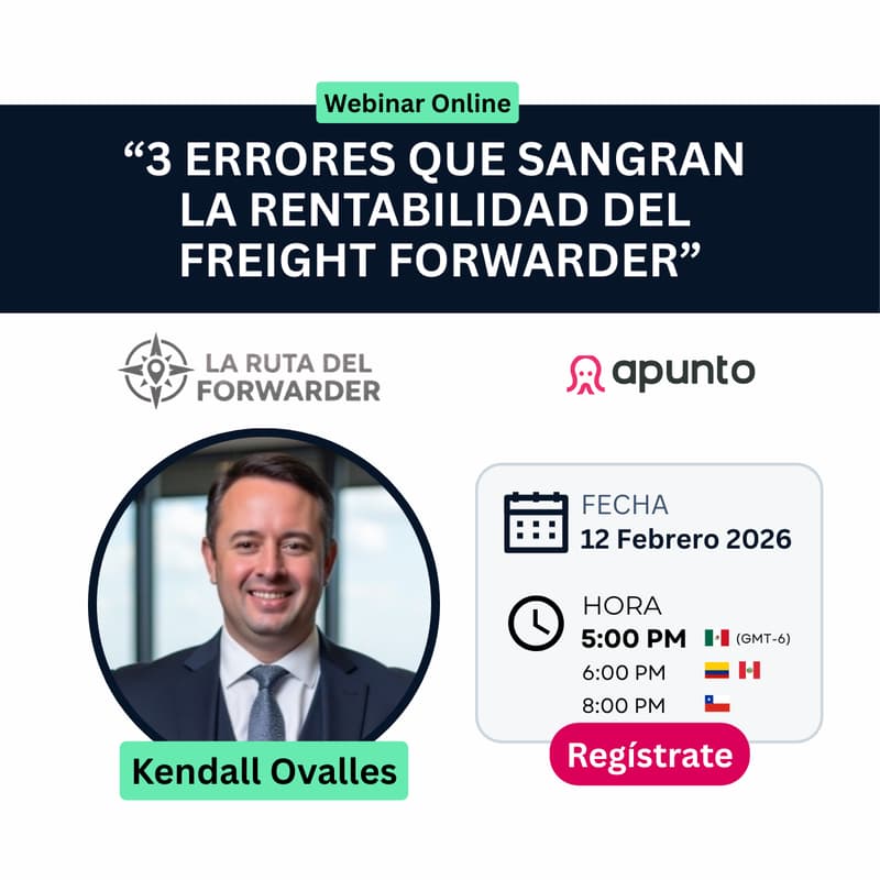 Cover Image for Webinar: 3 errores que sangran la rentabilidad del freight forwarder
