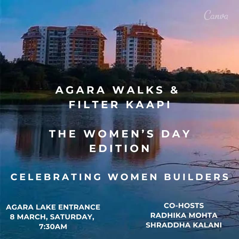 Cover Image for Agara Walks & Filter Kaapi - The Women's Day Edition