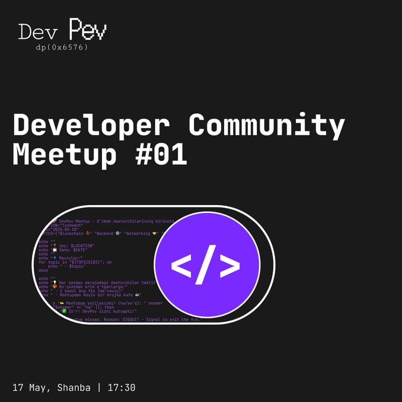 Cover Image for DevPev meetup 01