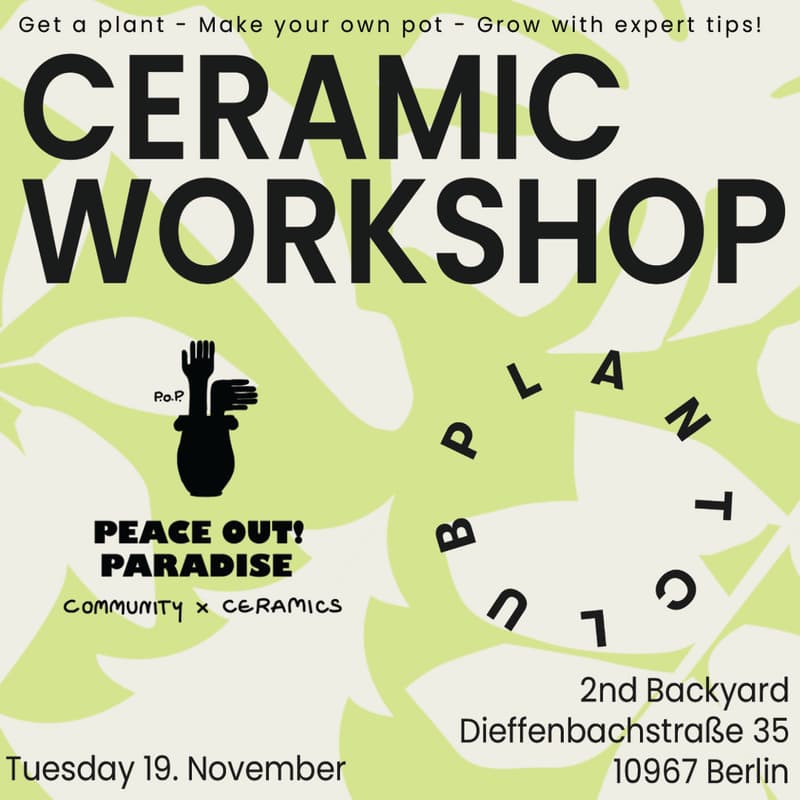 Cover Image for Ceramic Workshop with Plantclub & Peace Out Paradise