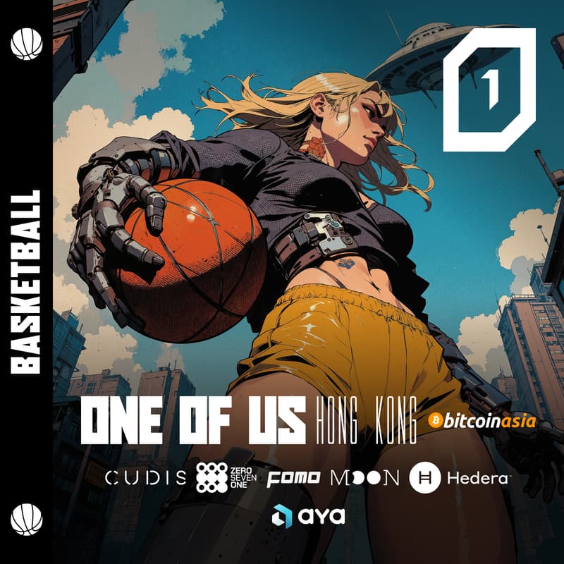 Cover Image for ONE OF US Basketball / Aya, Cudis, Hedera, Moonring, 071Labs & FOMO Magazine