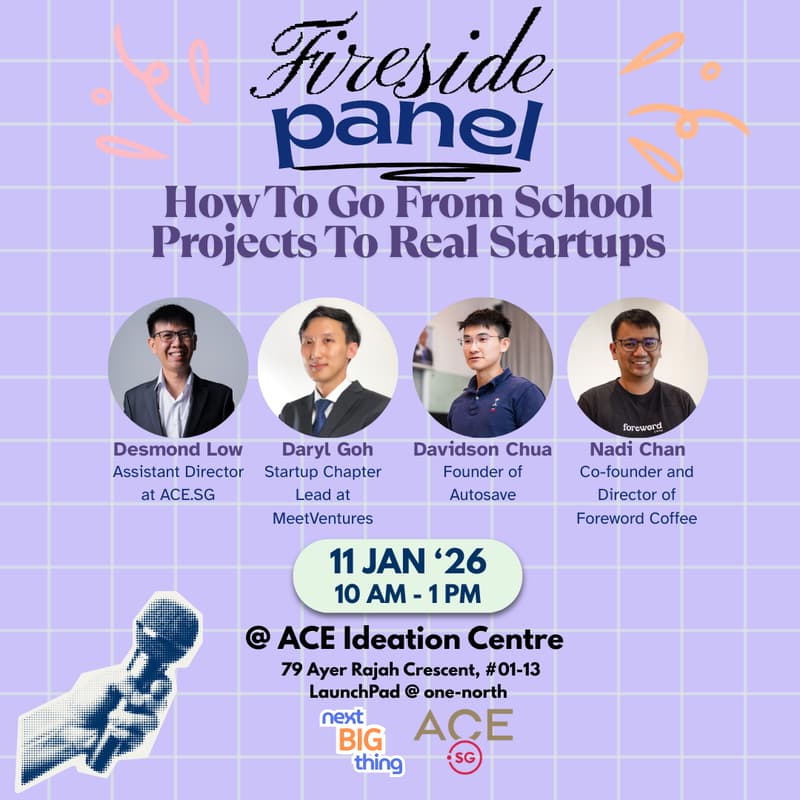 Cover Image for NextBigThing's Fireside Panel: How To Go From School Projects To Real Startups