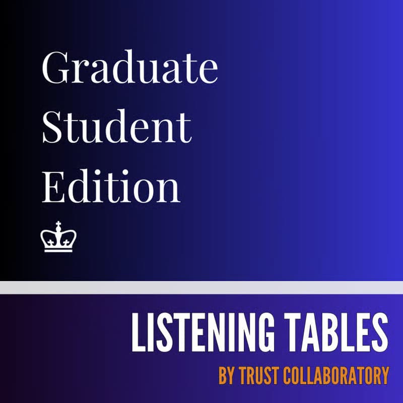 Cover Image for Listening Tables - Grad Student Edition @SIPA