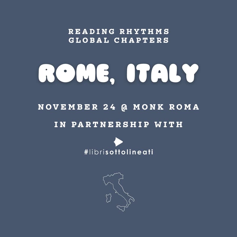 Immagine di copertina per Reading Rhythms Rome: November 24th