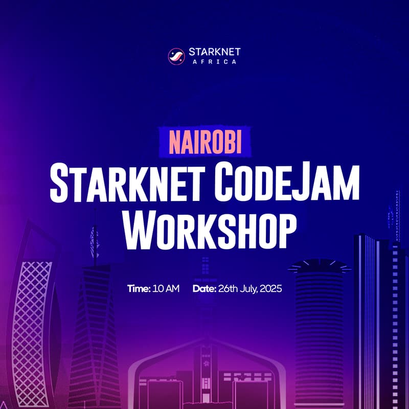 Cover Image for Starknet CodeJam Workshop – Nairobi