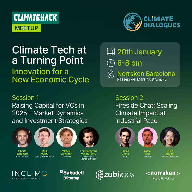 Cover Image for Climate Hack Barcelona - Climate Tech at a Turning Point: Innovation for a New Economic Cycle