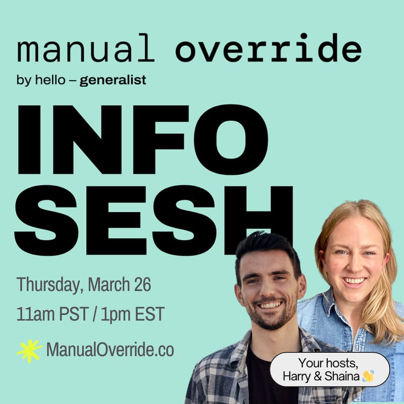 Cover Image for Manual Override Info Session