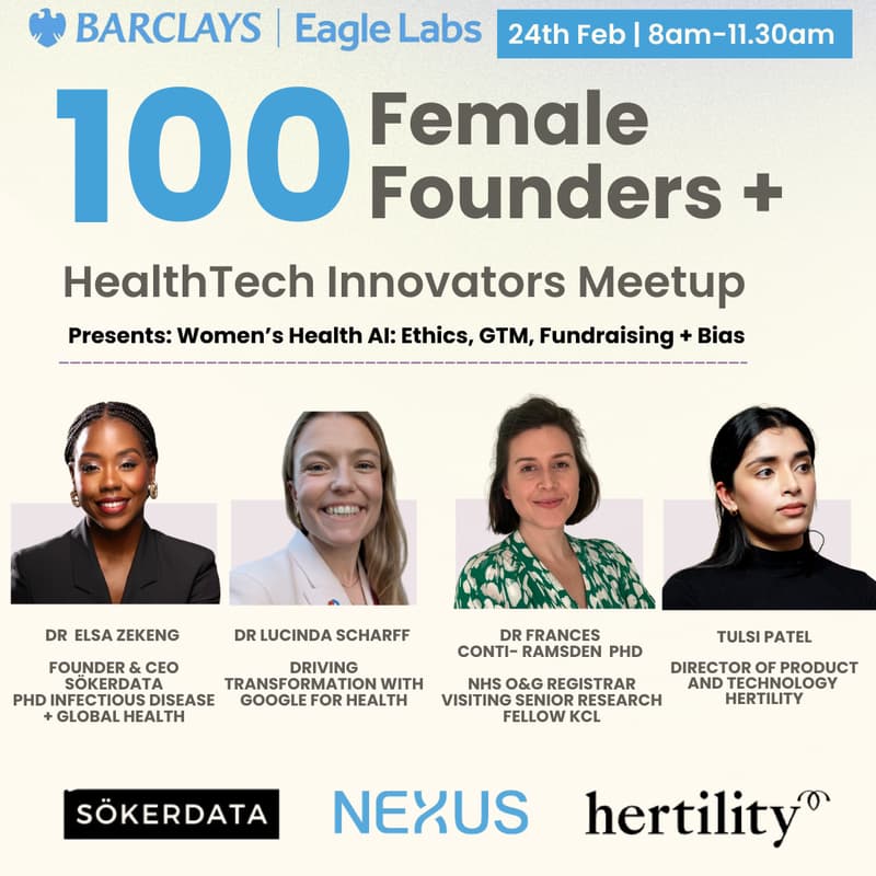 Cover Image for 100 Female Founders : Health Innovators. AI in Women's Health