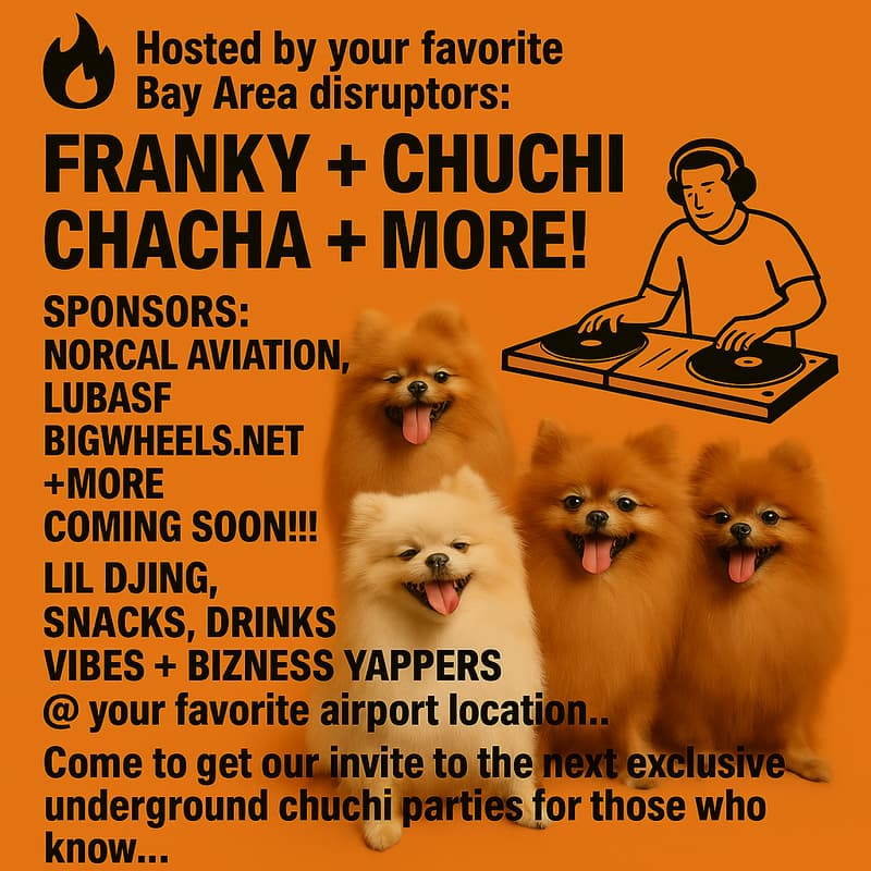Cover Image for 🔥 ChuchiCryptoClub x NorCal Aviation x LubaSF x HumanOp August Biz Bash!