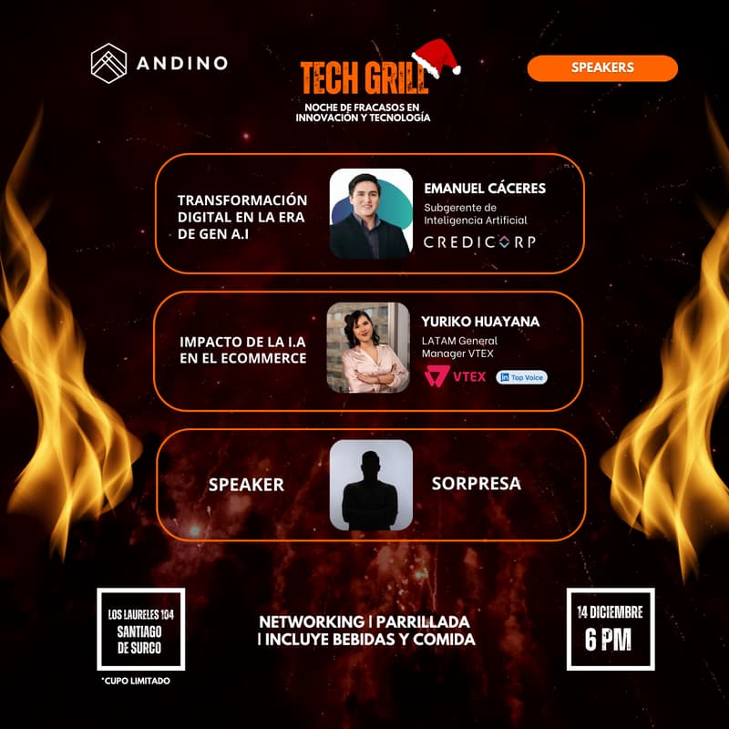 Foto de portada de TECH GRILL : Edición Navidad - Noche de fracasos en innovación e tecnología