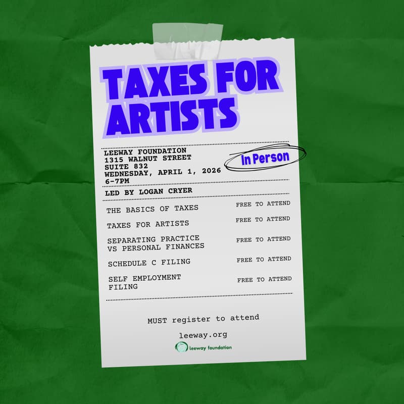 Cover Image for In-Person Taxes for Artists Workshop