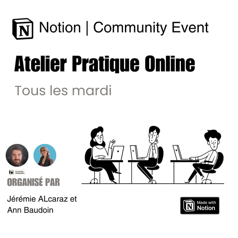 Image de couverture pour 🗓️ Atelier Notion - Structurer son emploi du temps