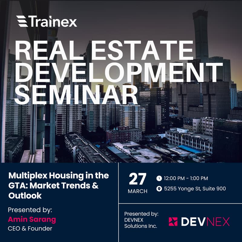Cover Image for Trainex seminar: Multiplex Housing in the GTA: Market Trends & Outlook