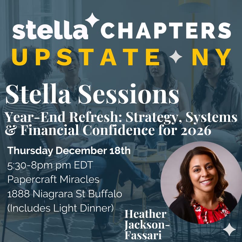 Cover Image for BUF: Stella Sessions — Year-End Refresh: Strategy, Systems & Financial Confidence for 2026