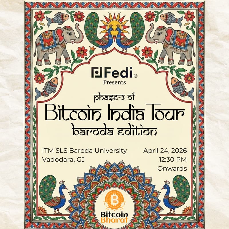 Cover Image for Bitcoin India Tour- Baroda Edition