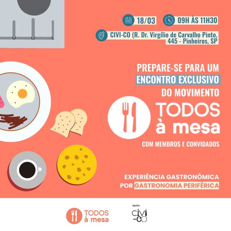 Cover Image for Café da manhã exclusivo com Movimento Todos à Mesa