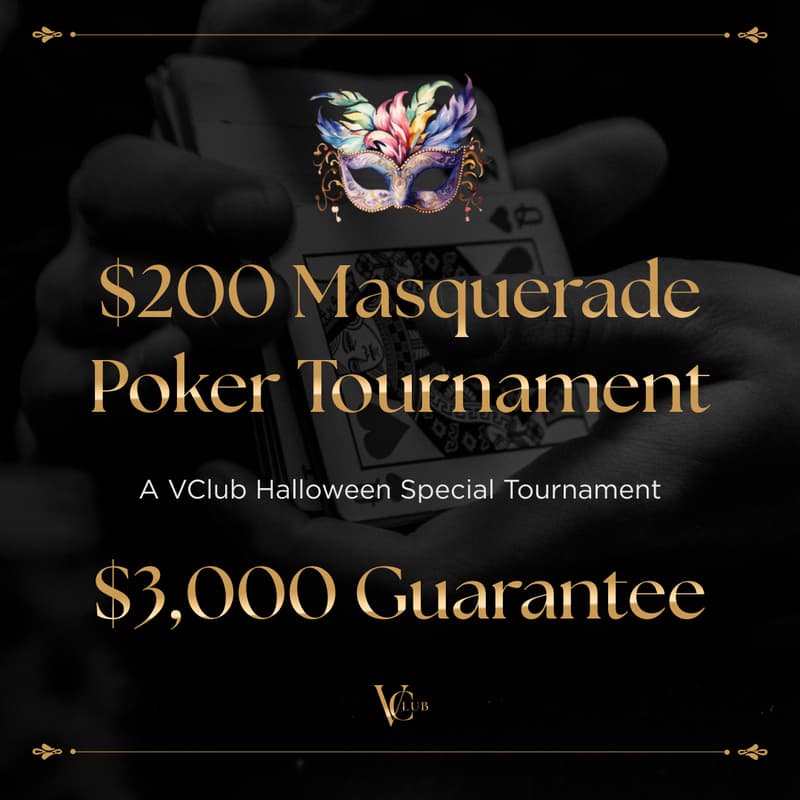 Cover Image for VClub | $200 Masquerade Poker Tournament, $3K GTD