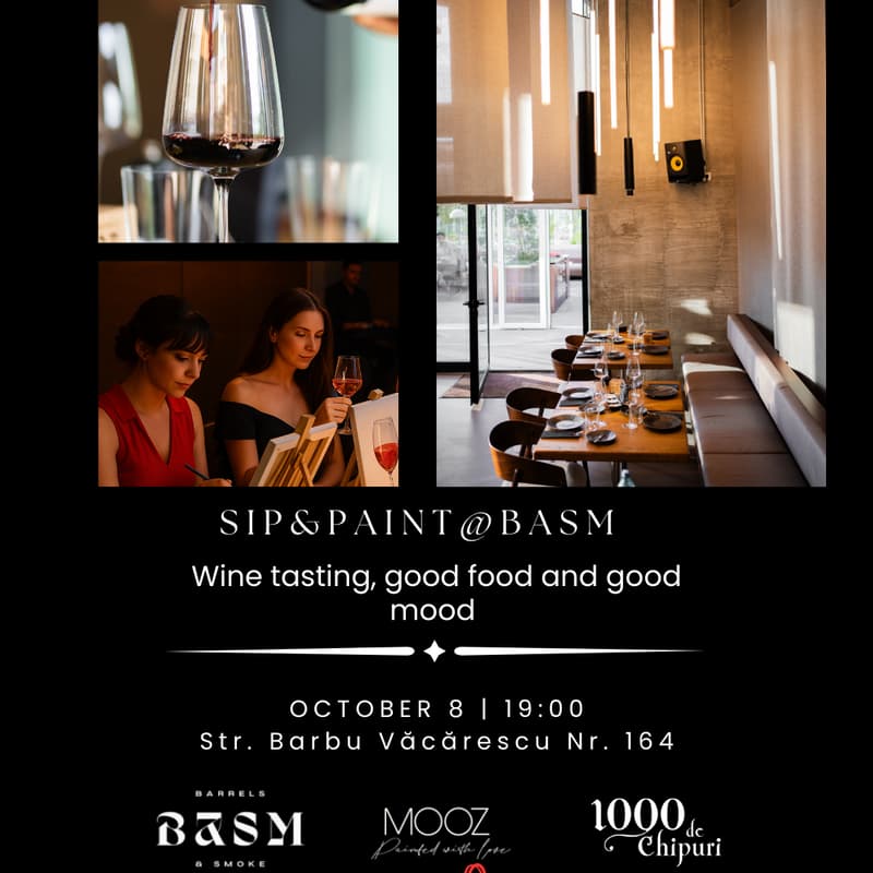 Cover Image for Sip&Paint @ BASM - Wine tasting, good food and good mood