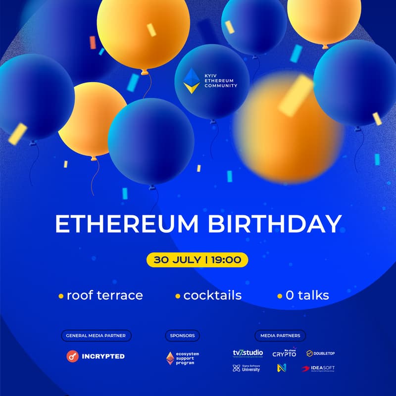 Обкладинка для Ethereum Birthday