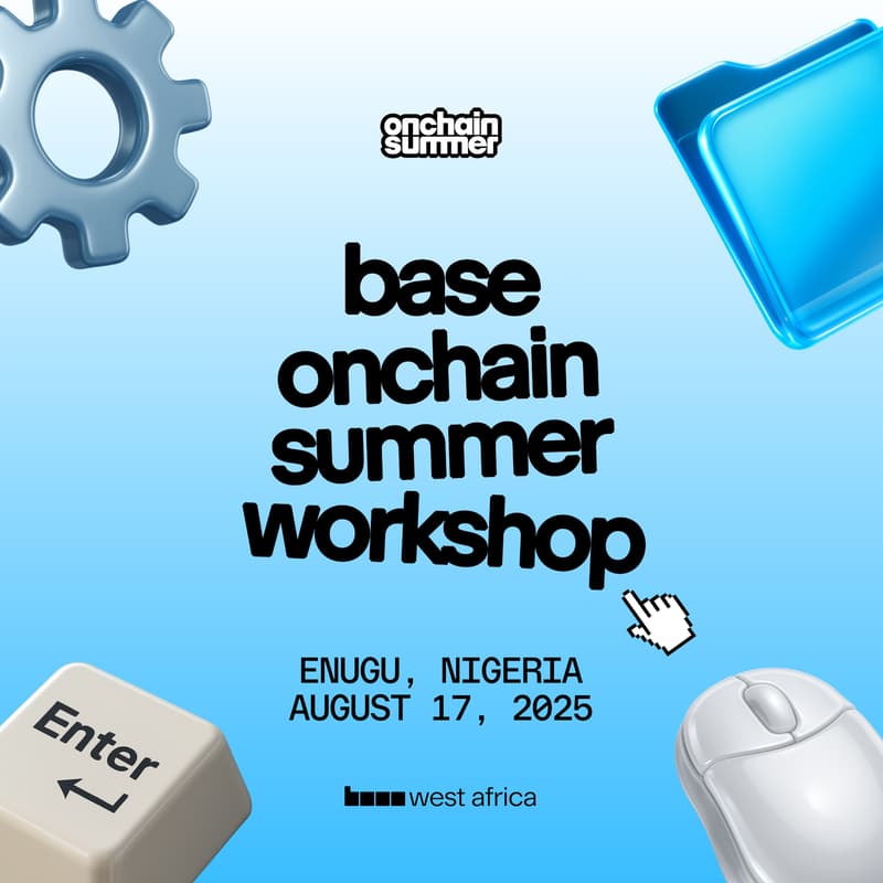 Cover Image for Base Onchain Summer Workshop Enugu