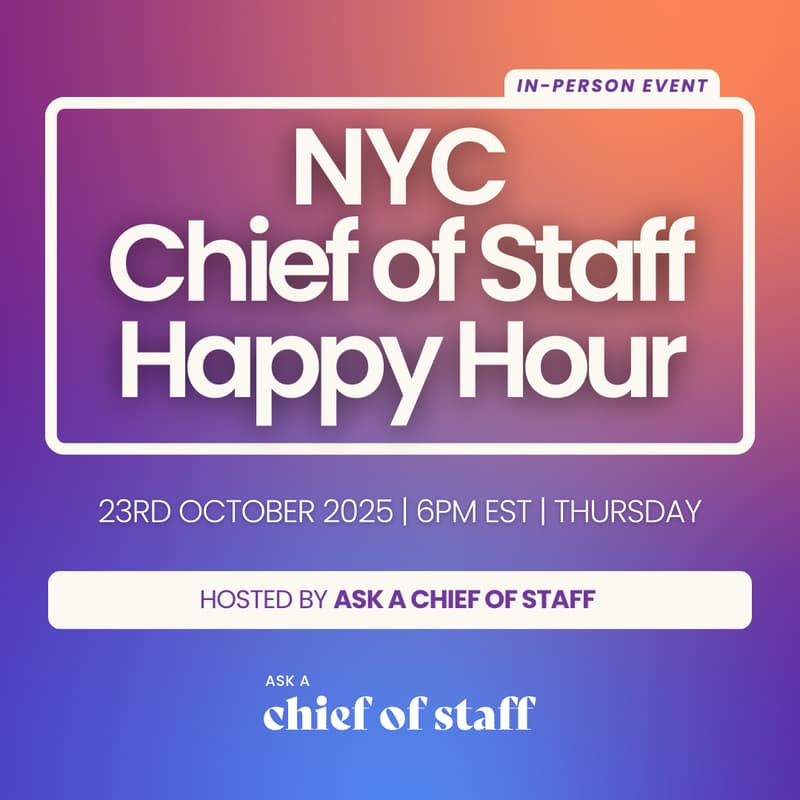 Cover Image for New York City Chief of Staff Happy Hour 🎊