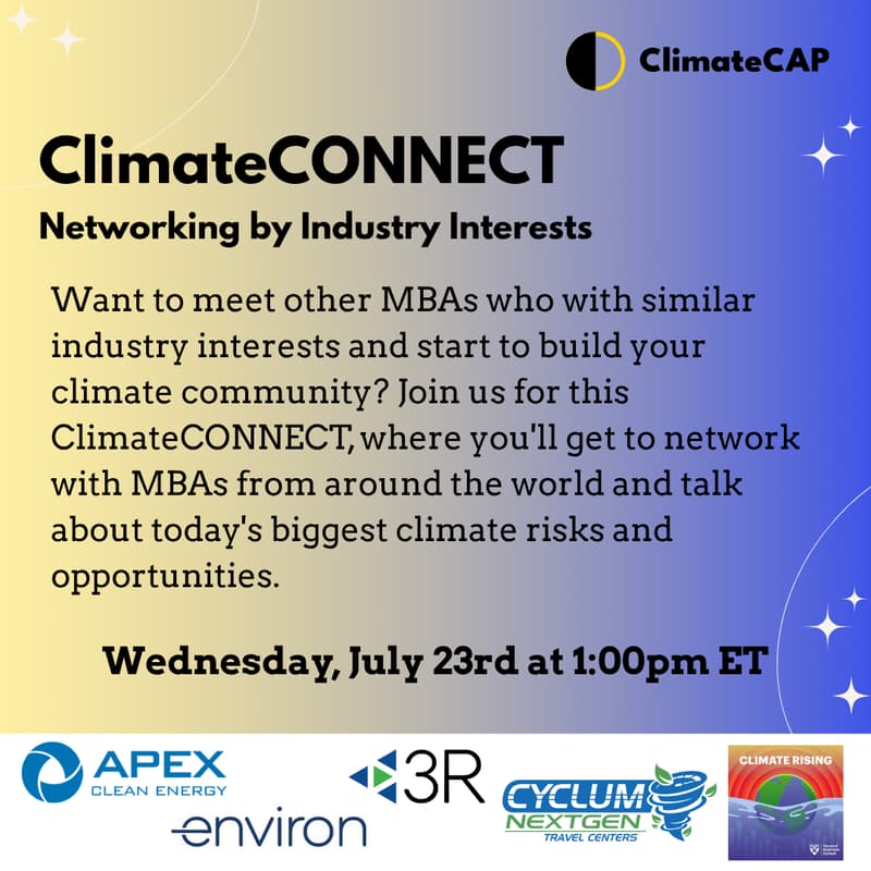 Cover Image for ClimateCONNECT: Networking by Industry Interests
