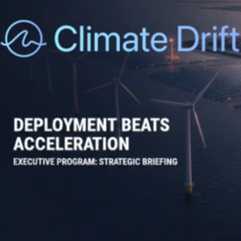 Cover Image for Deployment beats Acceleration: The Climate Drift Executive Program Briefing