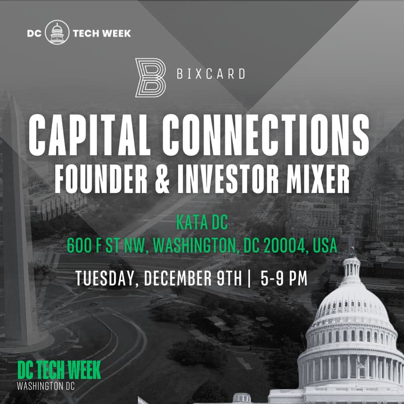 Cover Image for BiXCard "Capital Connections: Founder & Investor Mixer" at KATA DC (HQ HOUSE - The Burns Brothers)