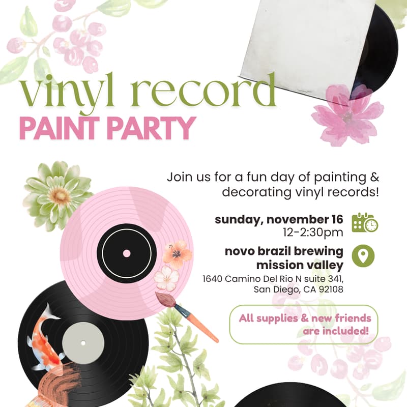 Cover Image for Vinyl Record Paint Party