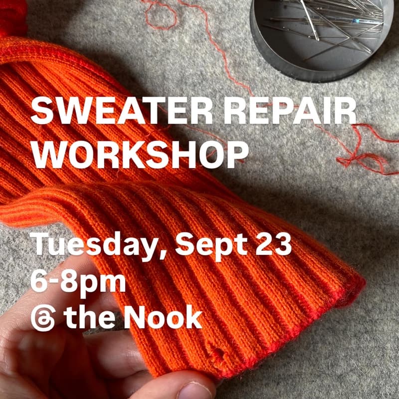 Cover Image for Darn It! Sweater Repair Workshop with Salvage Studio SF